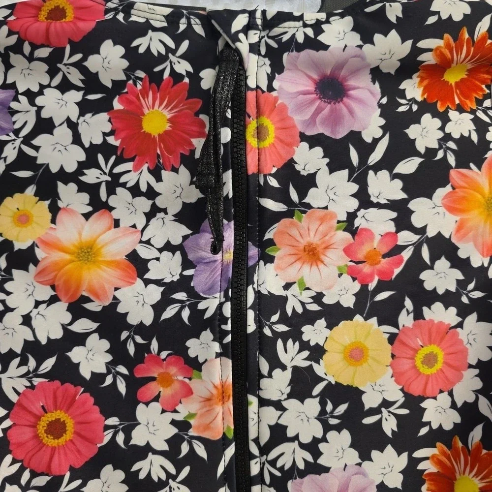 New Girls Size 14 Wallflower Floral One Piece Swimsuit‎ With Cut Out